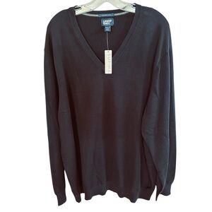 NWT LANDS END SUPIMA COTTON V NECK SWEATER